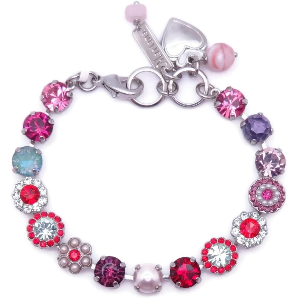 Mariana Enchanted Silver Bracelet Purple Red Green Crystal Mix Mosaic M1156 NWT